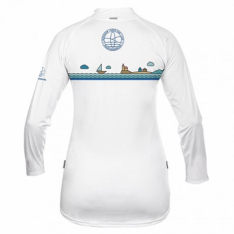 Koszulka damska lycra PADDLEBOARDING WHITE - długi rękaw