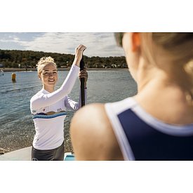 Koszulka damska lycra PADDLEBOARDING BLUE - długi rękaw