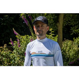 Koszulka męska lycra PADDLEBOARDING WHITE - długi rękaw