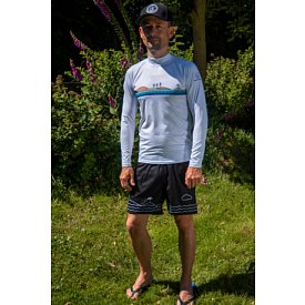 Koszulka męska lycra PADDLEBOARDING WHITE - długi rękaw