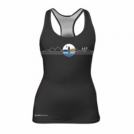 Top elastyczny, damski z lycry PADDLEBOARDING BLACK