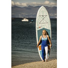 Top elastyczny, damski z lycry PADDLEBOARDING WHITE