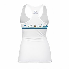 Top elastyczny, damski z lycry PADDLEBOARDING WHITE