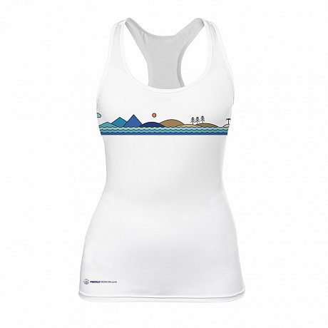 Top elastyczny, damski z lycry PADDLEBOARDING WHITE