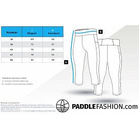 Legginsy damskie 3/4 PADDLEBOARDING WHITE/BLUE