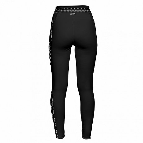 Legginsy sportowe damskie PADDLEBOARDING BLACK - długie