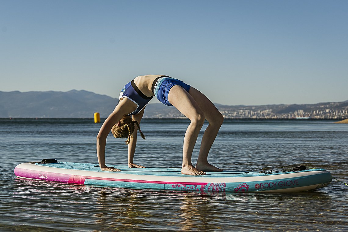 Kraťasy dámské elastické PADDLEBOARDING BLUE