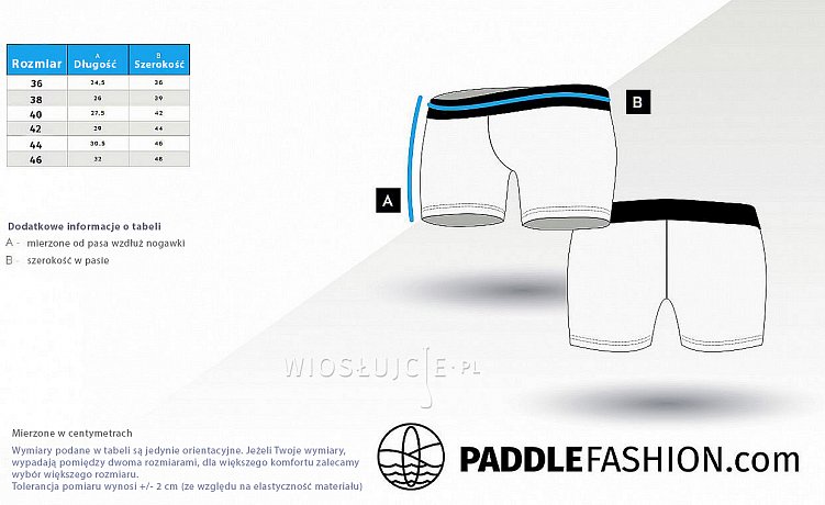 Spodenki damskie elastyczne PADDLEBOARDING BLUE