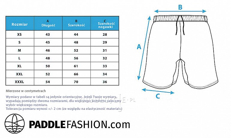 Spodenki męskie PADDLEBOARDING BLACK - luźny krój