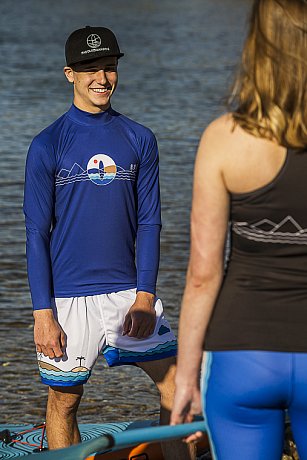 Spodenki męskie PADDLEBOARDING WHITE - luźny krój