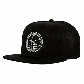 Czapka z daszkiem snapback PADDLEBOARDING czarna z białym logo