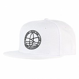 Czapka z daszkiem snapback PADDLEBOARDING biała z czarnym logo