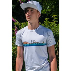 Czapka z daszkiem snapback PADDLEBOARDING biała z czarnym logo