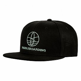 Czapka z daszkiem snapback PADDLEBOARDING czarna z niebieskim logo