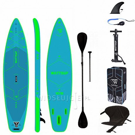 Deska SUP WATTSUP BREAM 10’6 COMBO z wiosłem - pompowana, touringowa deska SUP