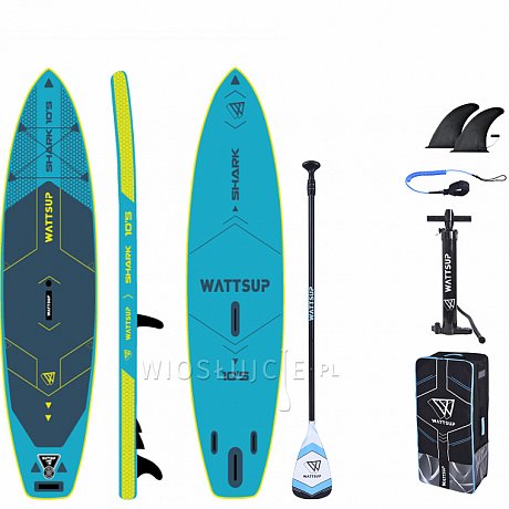 Deska WindSUP WATTSUP  MAKO 10'5'' z wiosłem - pompowana, touringowa deska SUP