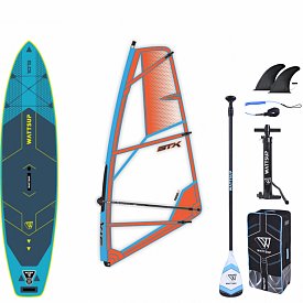 Zestaw windsurfingowy WATTSUP  MAKO 10'5'' WINDSUP - pompowany SUP z wiosłem i pędnikiem STX