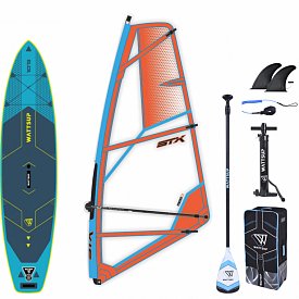 Zestaw windsurfingowy WATTSUP  MAKO 10'5'' WINDSUP - pompowany SUP z wiosłem i pędnikiem STX