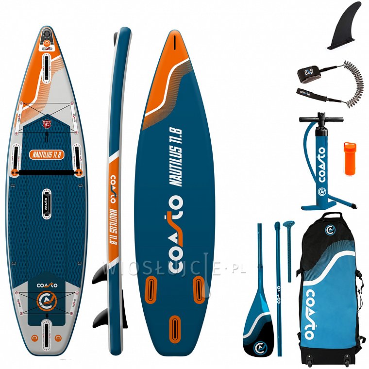 Deska SUP COASTO NAUTILUS DC 11'8 z wiosłem - pompowany paddleboard