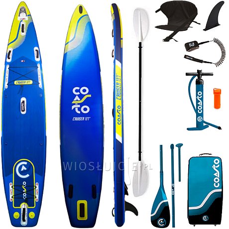 Deska SUP COASTO CRUISER 13'1 z wiosłem - pompowany paddleboard