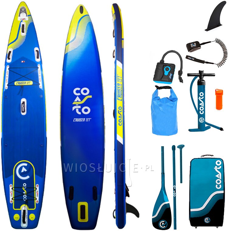 Deska SUP COASTO CRUISER 13'1 z wiosłem - pompowany paddleboard