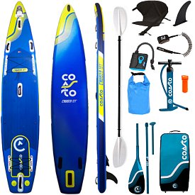 Deska SUP COASTO CRUISER 13'1 z wiosłem - pompowany paddleboard