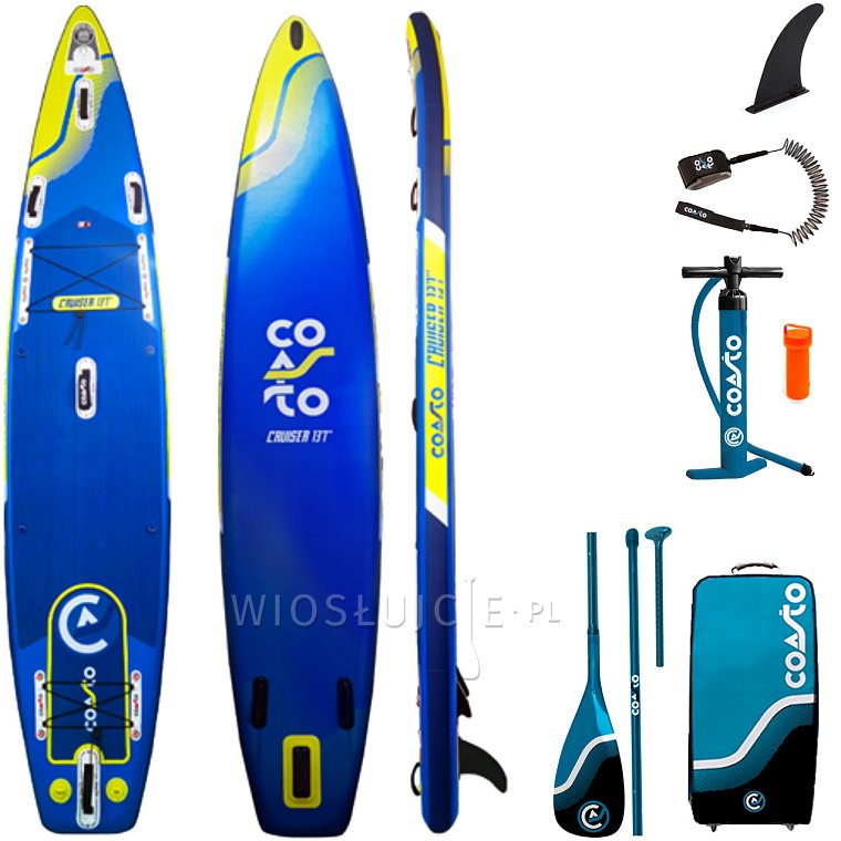 Deska SUP COASTO CRUISER 13'1 z wiosłem - pompowany paddleboard