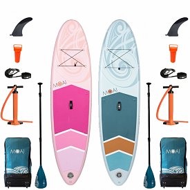 Zestaw SUP dla Dwojga MOAI ALL-ROUND 10'6 woman + MOAI ALL-ROUND 10'6 - 2 pompowane deski SUP