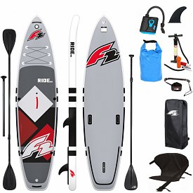 Deska SUP F2 RIDE 10'5 RED z wiosłem - pompowany paddleboard i opcja na windsurfing