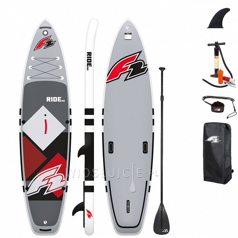 Deska WindSUP F2 RIDE 10'5 RED z wiosłem - pompowany paddleboard i opcja na windsurfing