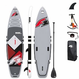 Deska SUP F2 RIDE 10'5 RED z wiosłem - pompowany paddleboard i opcja na windsurfing