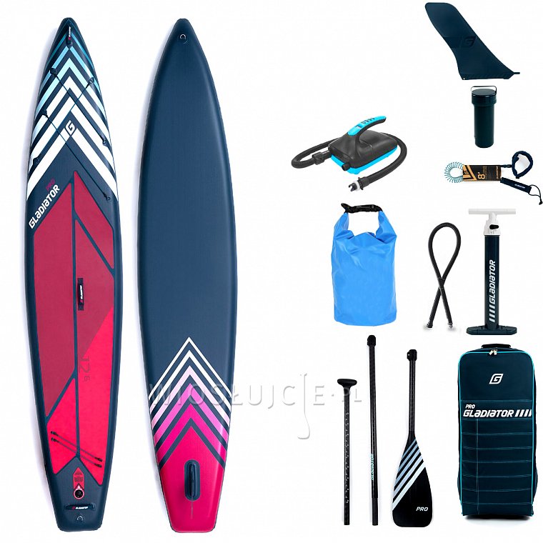 Deska SUP GLADIATOR PRO 12'6 SPORT z wiosłem model 2022 - pompowany paddleboard