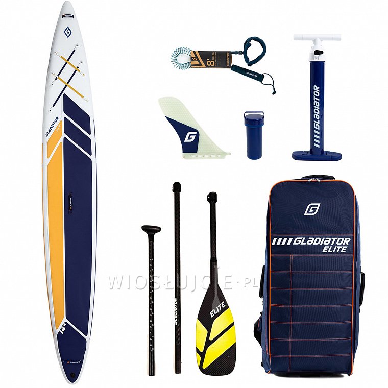 Deska SUP GLADIATOR ELITE 14'0 RACE z wiosłem karbonowym - pompowany paddleboard