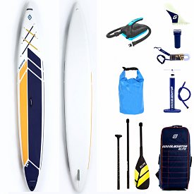 Deska SUP GLADIATOR ELITE 14'0/ 25'' RACE z wiosłem karbonowym - pompowany paddleboard S22/S23 (594298)