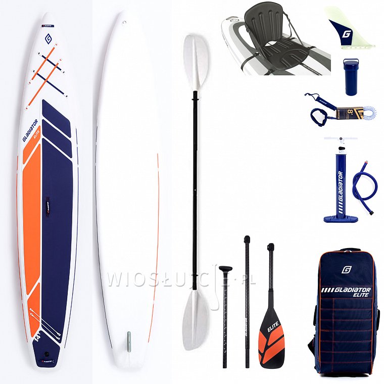 Deska SUP GLADIATOR ELITE 14'0 TOURING z wiosłem carbonowym 2022 - pompowany