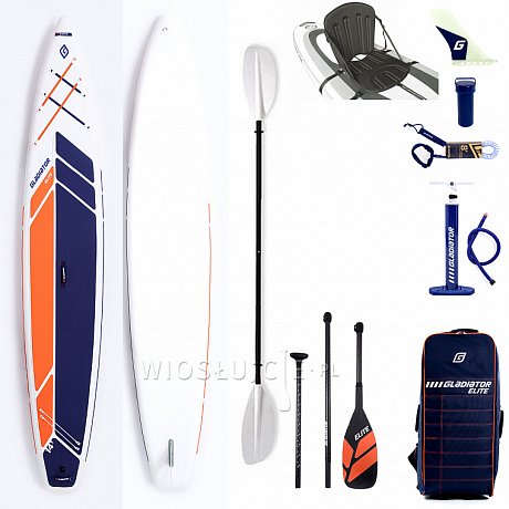 Deska SUP GLADIATOR ELITE 14'0 TOURING z wiosłem carbonowym - pompowany paddleboard S22/S23 (594250)