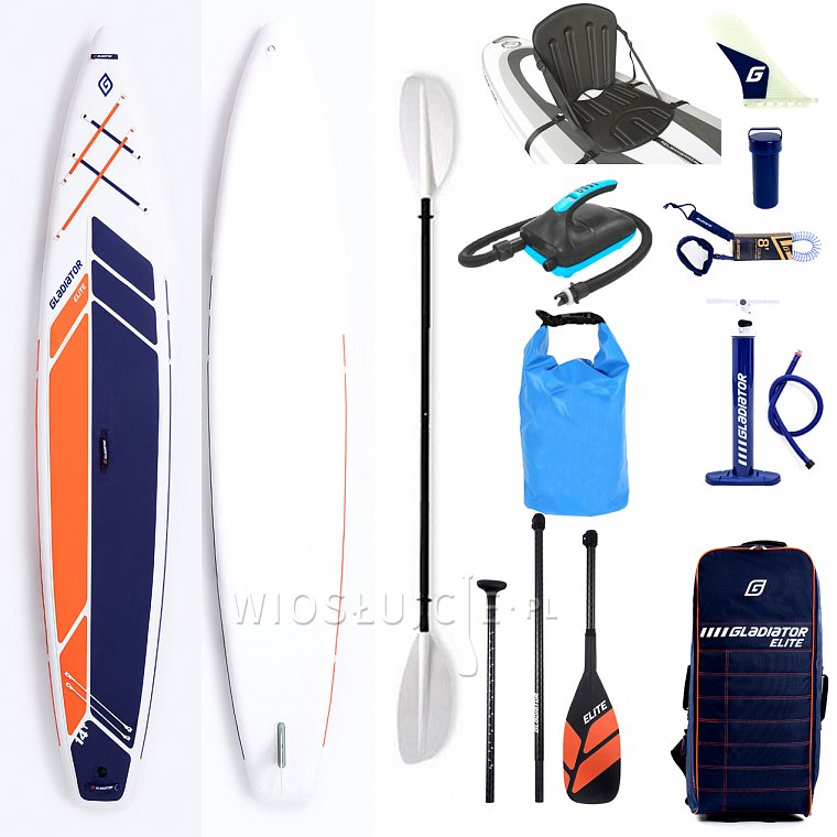 Deska SUP GLADIATOR ELITE 14'0 TOURING z wiosłem carbonowym 2022 - pompowany