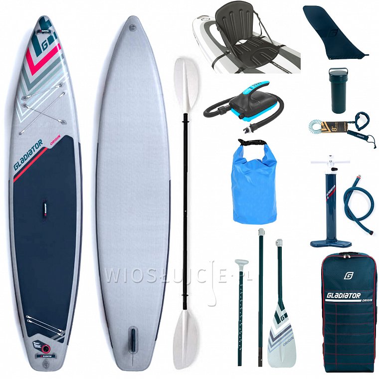 Deska SUP GLADIATOR ORIGIN 12'6 sport z wiosłem - pompowany paddleboard