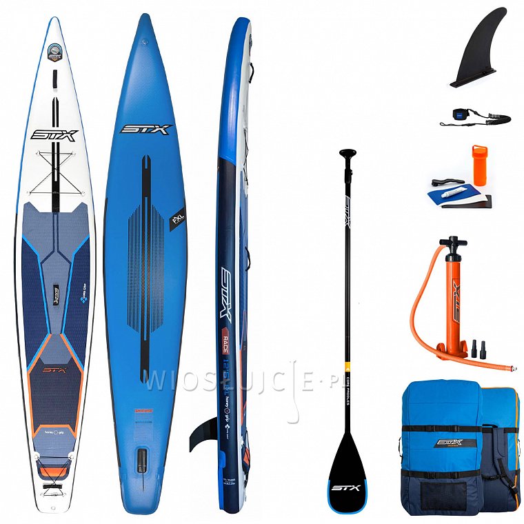 Nafukovací paddleboard STX RACE 12'6/30 Blue/Orange s pádlem - nafukovací paddleboard