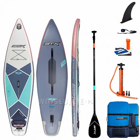 Deska SUP STX PURE Tourer 10'4 x 31 NAVY/ ROSE z wiosłem laminatowym - pompowany paddleboard model 2022