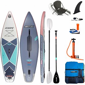 Deska SUP STX PURE Tourer 10'4 x 31 NAVY/ ROSE z wiosłem laminatowym - pompowany paddleboard model 2022