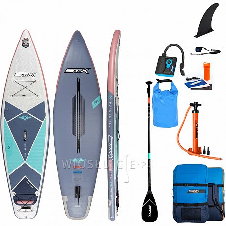 Deska SUP STX PURE Tourer 10'4 x 31 NAVY/ ROSE z wiosłem laminatowym - pompowany paddleboard model 2022