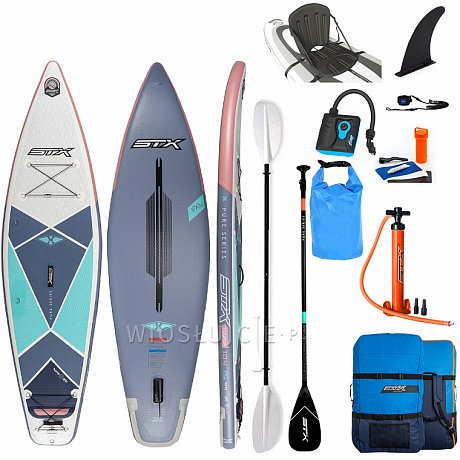 Deska SUP STX PURE Tourer 10'4 x 31 NAVY/ ROSE z wiosłem laminatowym - pompowany paddleboard model 2022