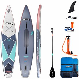 Deska SUP STX PURE Tourer 11'6 x 29 NAVY/ ROSE z wiosłem laminatowym - pompowany paddleboard model 2022