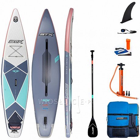 Deska SUP STX PURE Tourer 11'6 x 32 NAVY/ ROSE z wiosłem laminatowym - pompowany paddleboard model 2022