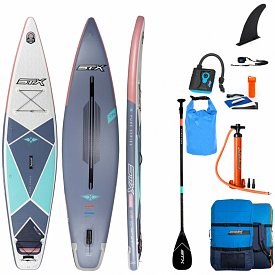 Deska SUP STX PURE Tourer 11'6 x 32 NAVY/ ROSE z wiosłem laminatowym - pompowany paddleboard model 2022