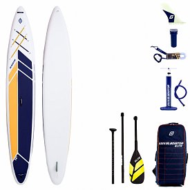 Deska SUP GLADIATOR ELITE 14' Sport 2022 z karbonowym wiosłem - pompowany paddleboard S22/S23 (594304)