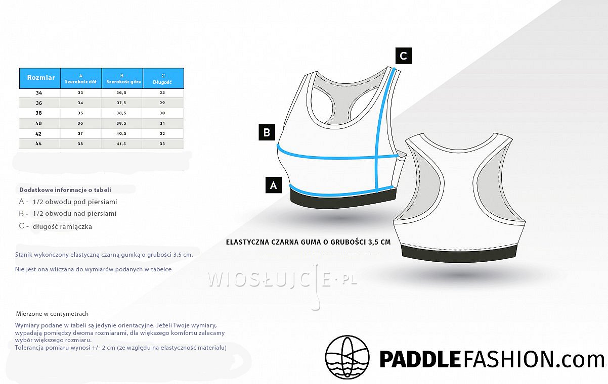 Stanik sportowy PADDLEBOARDING WAVE