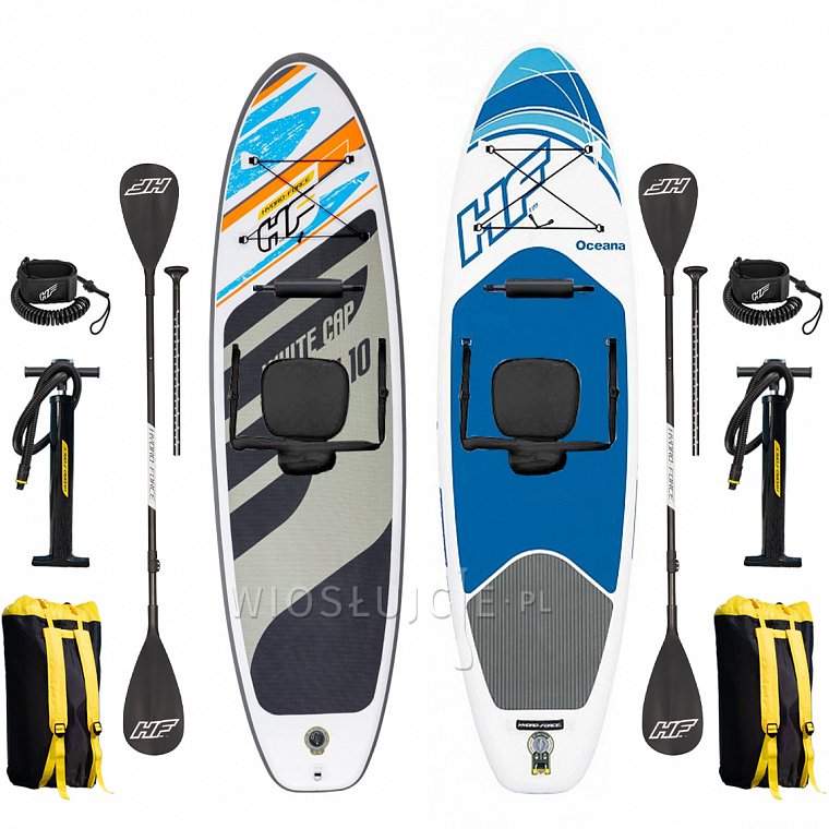 HYDROFORCE Rodzinny zestaw pompowanych desek SUP OCEANA XL COMBO + OCEANA WHITE CAP COMBO