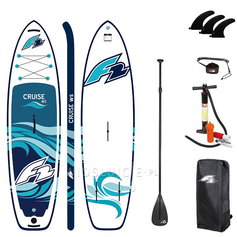 Deska SUP F2 CRUISE WINDSURF 10'5 TEAM TURQUISE z wiosłem 2023 - pompowany paddleboard i windsurfing
